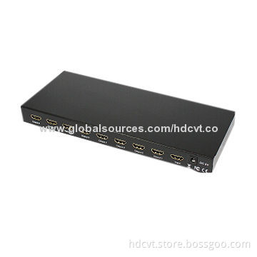 1 x 8 HDMI Splitter, Supports 3D/HDCP/HDMI 3D, Up to 225MHz Operating Frequency